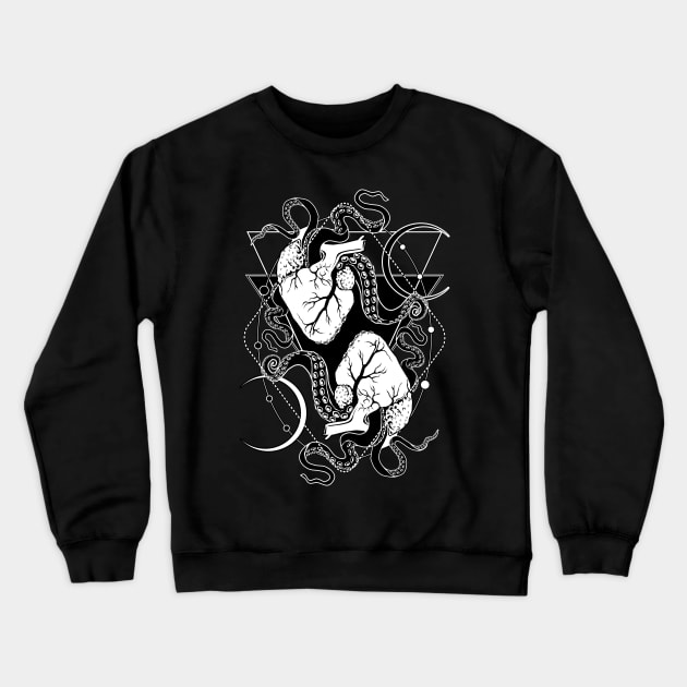 Monster tentacle hearts Crewneck Sweatshirt by Von Kowen